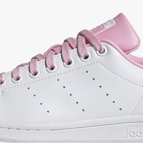 adidas Shoes - Adidas White and Pink Sneakers with Minimalist Design
